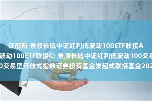 证配所 景顺长城中证红利低波动100ETF联接A,景顺长城中证红利低波动100ETF联接C: 景顺长城中证红利低波动100交易型开放式指数证券投资基金发起式联接基金2025年第1号更新招募说明书