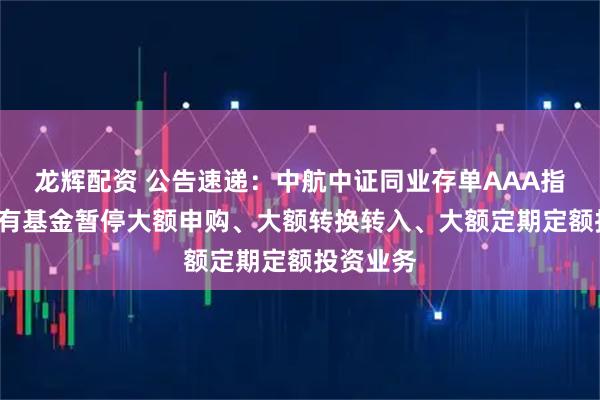 龙辉配资 公告速递：中航中证同业存单AAA指数7天持有基金暂停大额申购、大额转换转入、大额定期定额投资业务