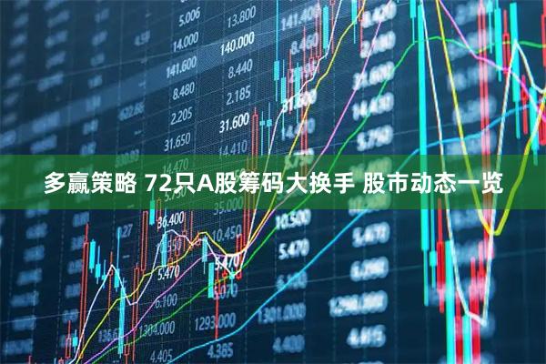 多赢策略 72只A股筹码大换手 股市动态一览